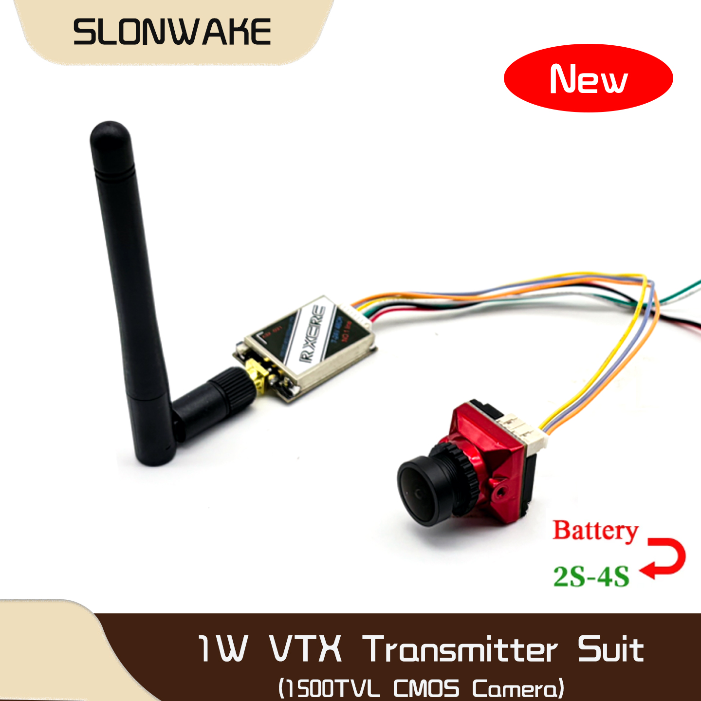 SLONWAKE  5.8G 48CH 1W VTX 100 - огляд і ціна Fpv Drone Vtx