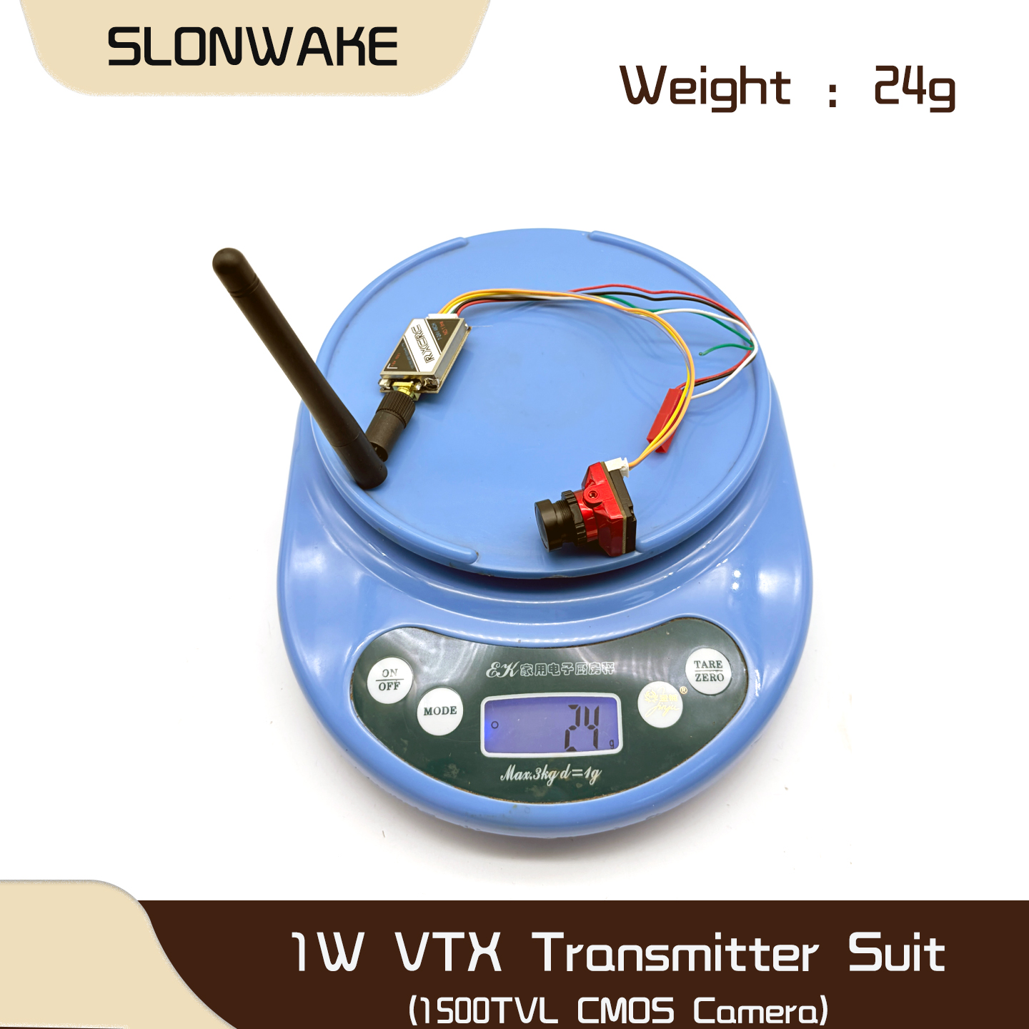 SLONWAKE  5.8G 48CH 1W VTX 100 - огляд і ціна Fpv Drone Vtx