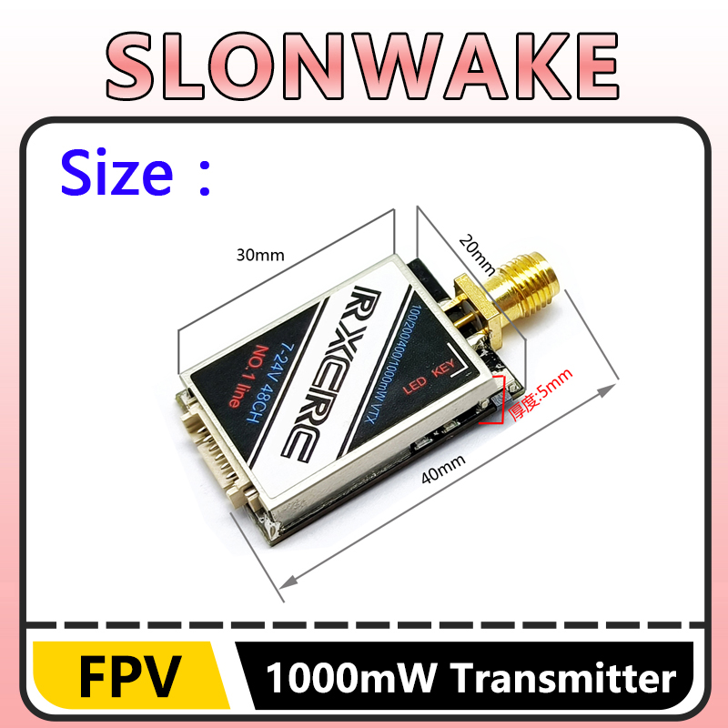 SLONWAKE  5.8G 48CH 1W VTX 100 - огляд і ціна Fpv Drone Vtx