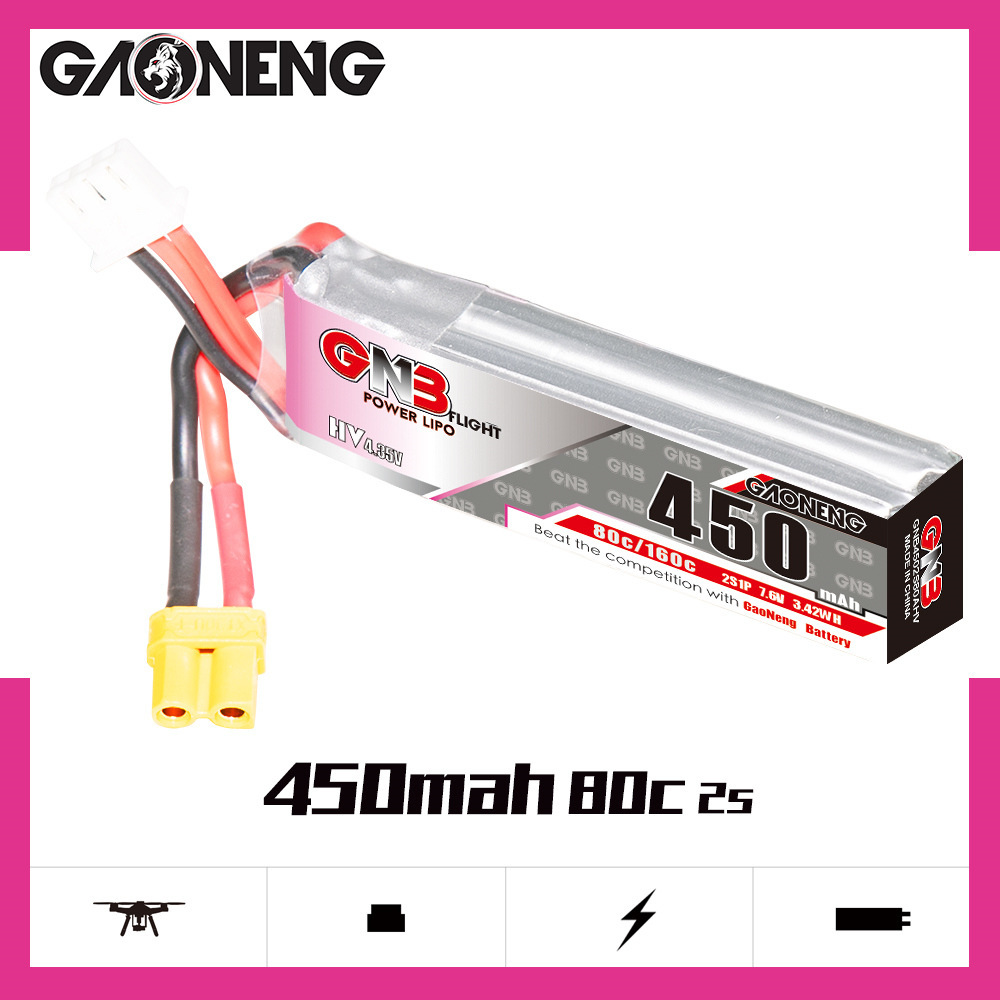 GNB LiPo Battery HV 2S 7.6V 45 - огляд і ціна Fpv Drone Esc