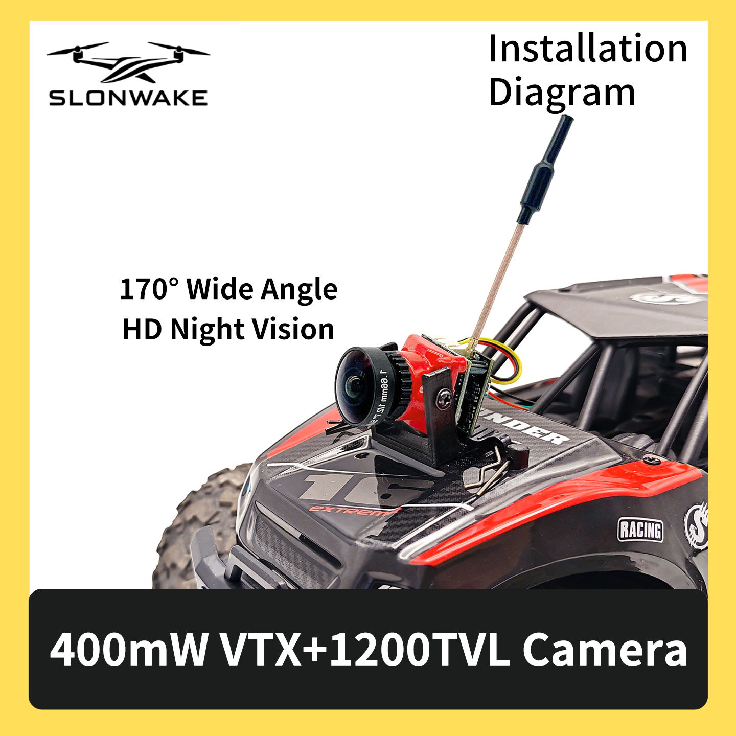 SLONWAKE 5.8G 48CH FPV 400mw V - огляд і ціна Fpv Drone Vtx